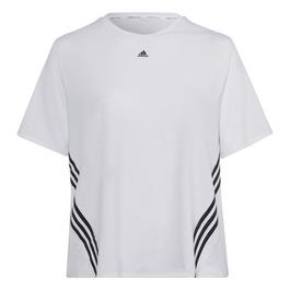 adidas Train Icons 3 Stripes T Shirt (Plus Size) Womens