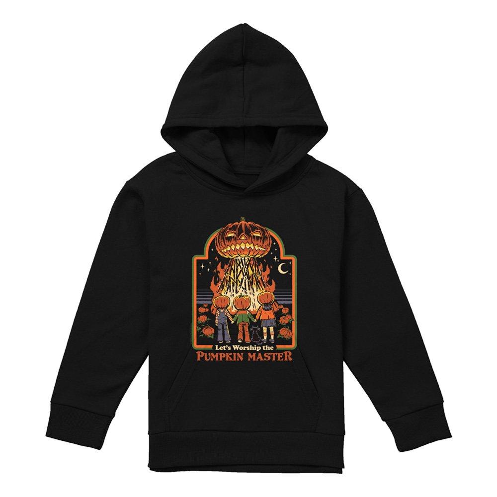 Black - Steven Rhodes - Steven Rhodes Pumpkin Master Youth Kids Hoodie Bl - 1