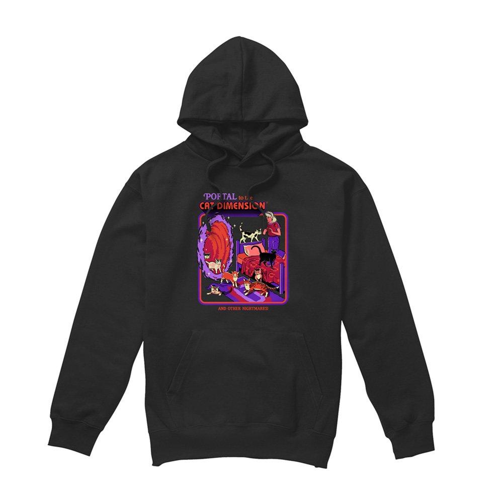 Black - Steven Rhodes - Steven Rhodes Cat Dimension Hoodie Black - 4