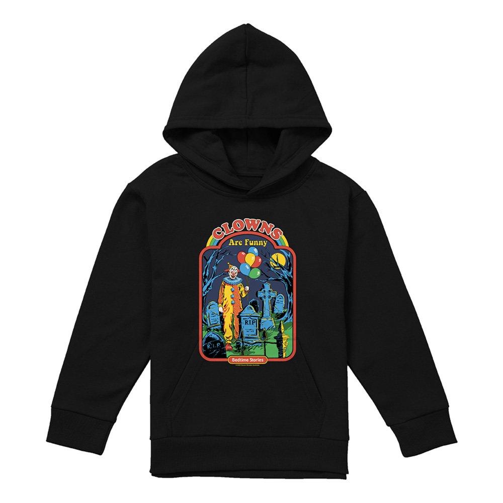 Black - Steven Rhodes - Steven Rhodes Clowns Are Funny Kids Hoodie Black - 1
