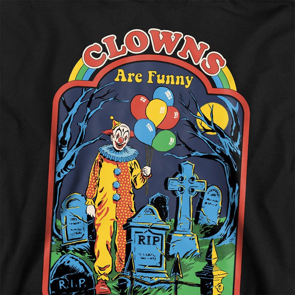 Black - Steven Rhodes - Steven Rhodes Clowns Are Funny Kids Hoodie Black - 2
