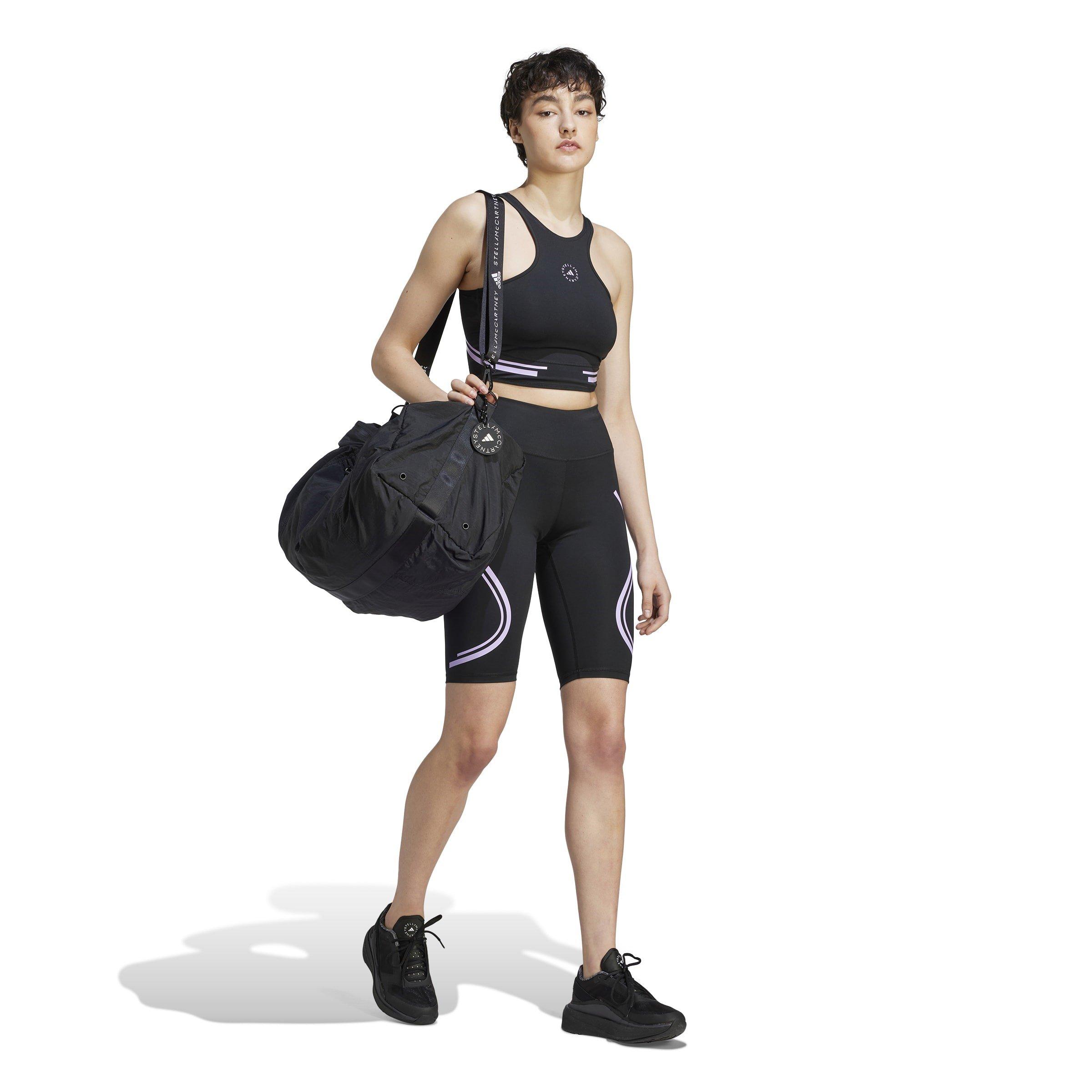 black/purple - adidas by Stella McCartney - Logo-Print Cropped Tank Top - 4