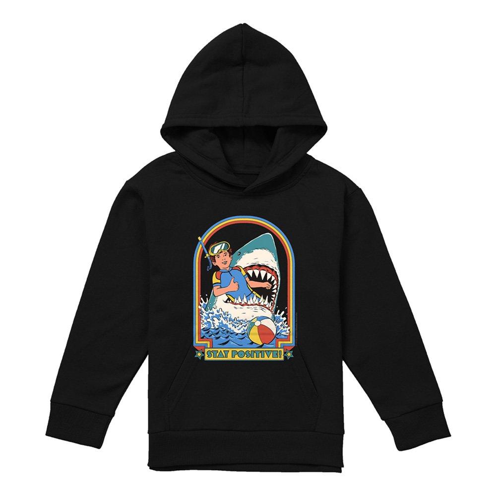 Black - Steven Rhodes - Steven Rhodes Stay Positive Youth Kids Hoodie Bla - 1
