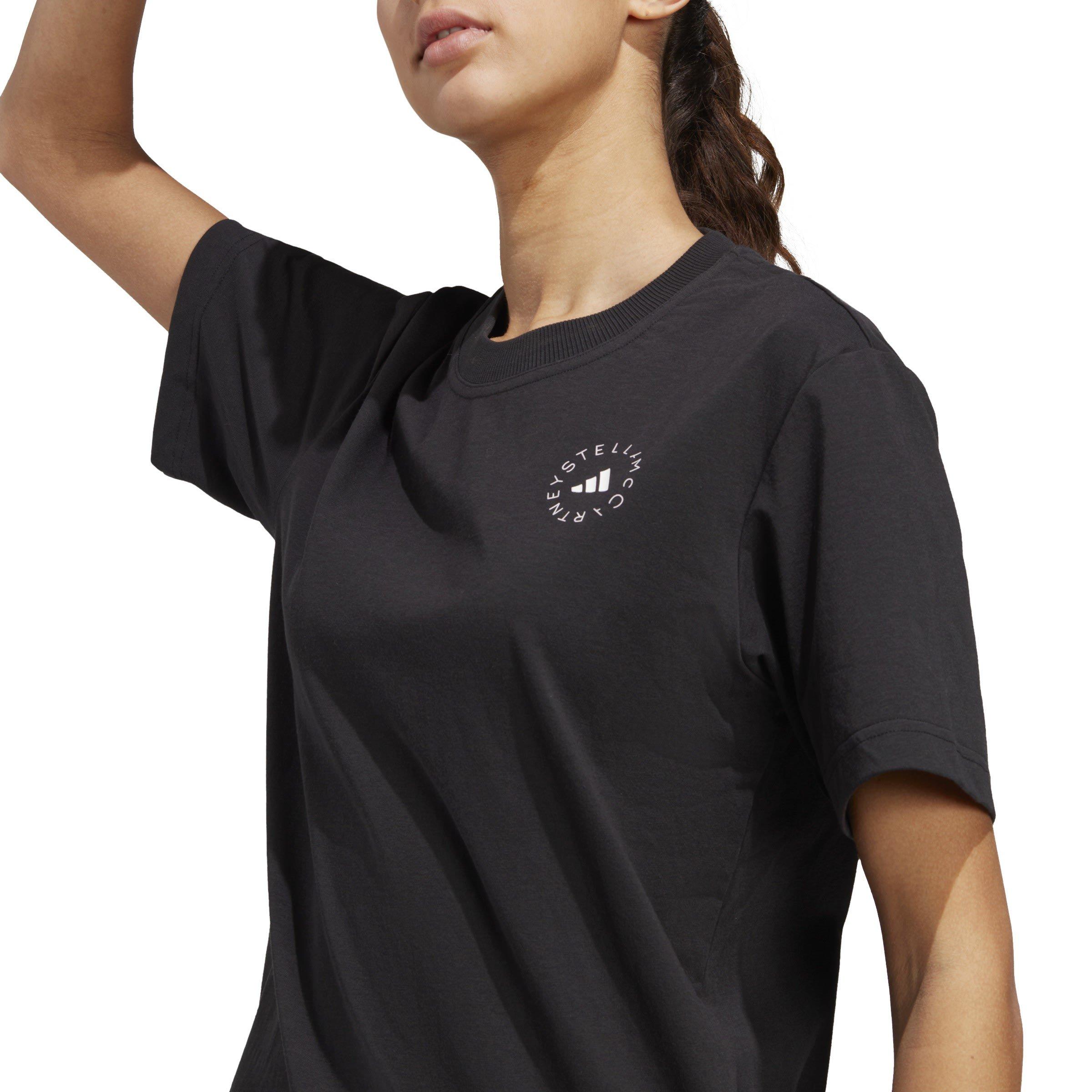 black - adidas by Stella McCartney - Women's Regular Fit Short-Sleeve Performance Gym Top - 3