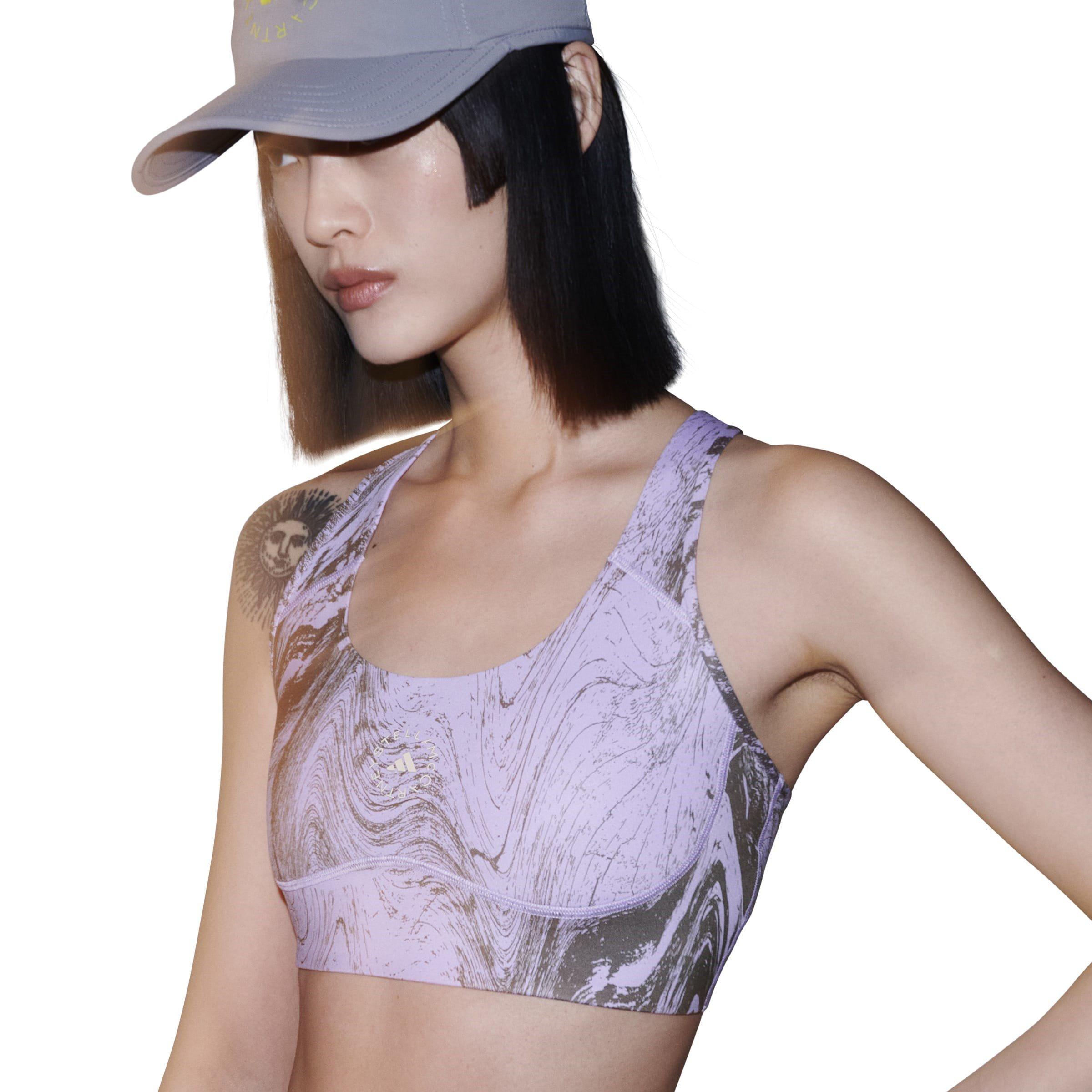 purple/olive - adidas by Stella McCartney - Women's True Purpose Power Medium Impact Sports Bra - 1