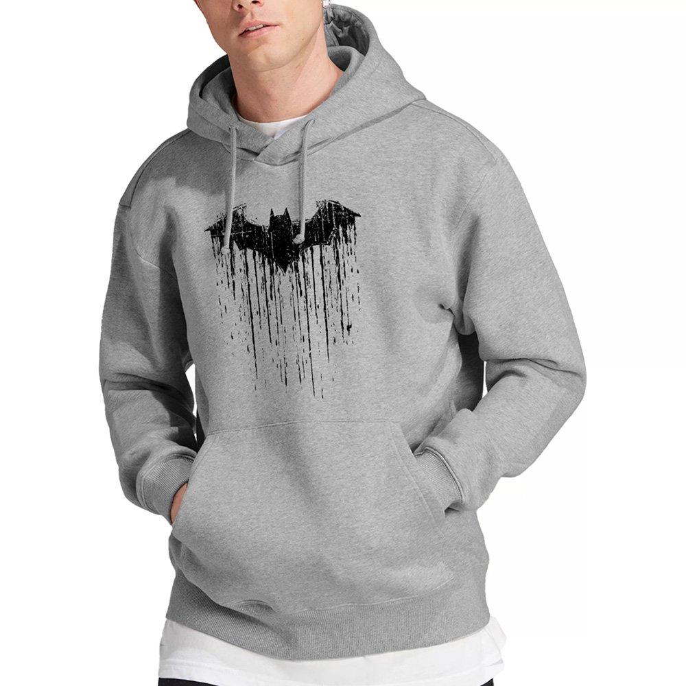 Batman Men's Comics Paint Pullover Hoodie Grey - M