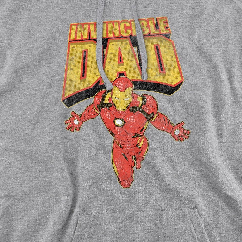 Light Grey - Iron Man - Iron Man Fathers Day Invicible Dad Flight Hoodie - 2