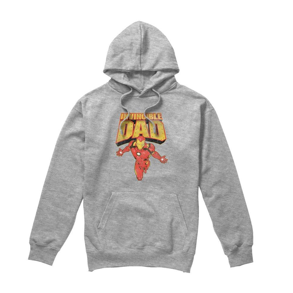 Light Grey - Iron Man - Iron Man Fathers Day Invicible Dad Flight Hoodie - 4