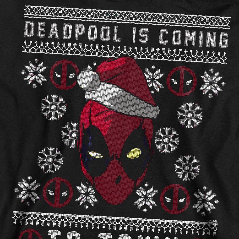 Black - Deadpool - Deadpool Coming To Town Christmas Jumper Sweatshir - 2