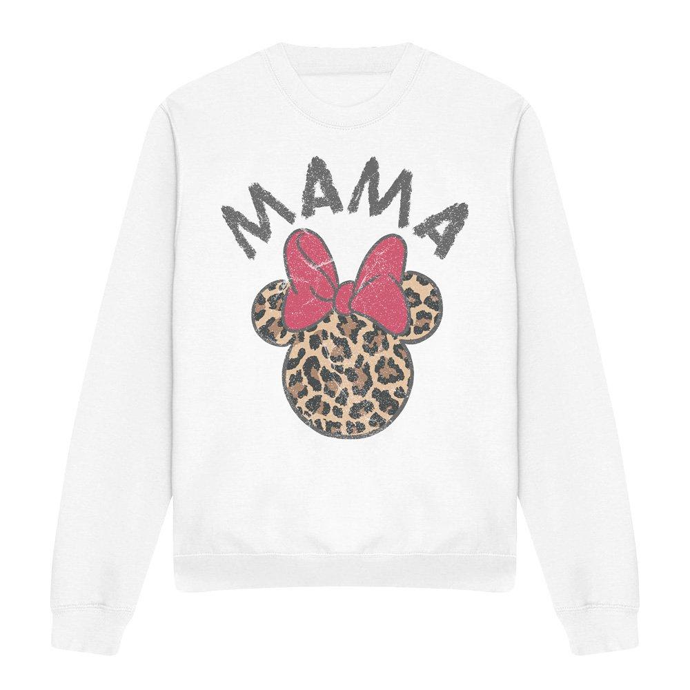 White - Minnie Mouse - Minnie Mouse Mothers Day Leopard Print Mama Sweat - 4
