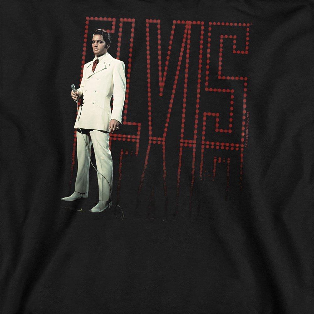 Black - Elvis Presley - White Suit Sweatshirt Black - 2