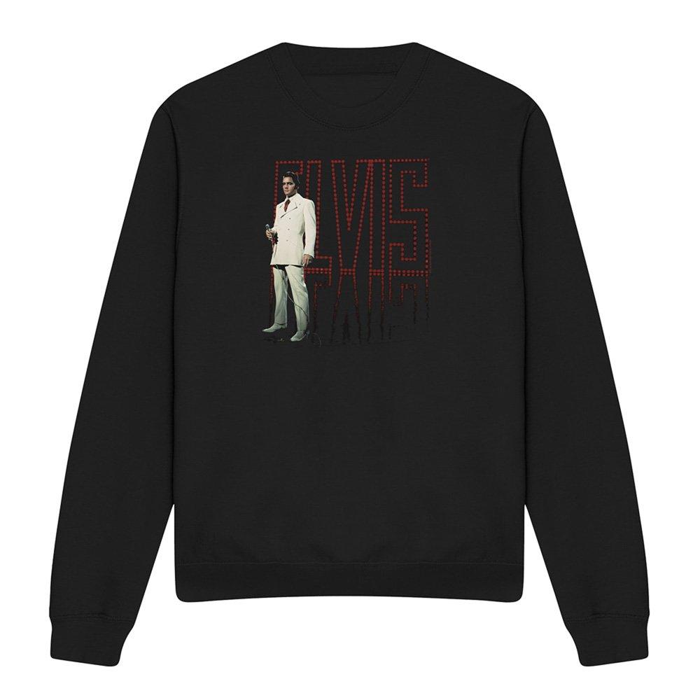 Black - Elvis Presley - White Suit Sweatshirt Black - 4