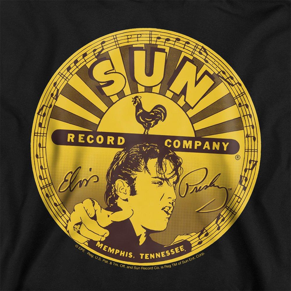 Black - Elvis Presley - Sun Elvis Full Sun Label Youth Pull-Over Hoodie B - 2