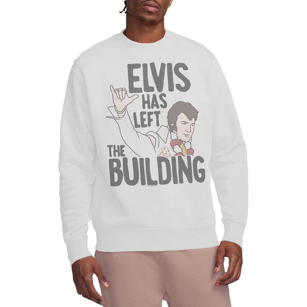 White - Elvis Presley - Elvis Has Left The Building Sweatshirt White - 1