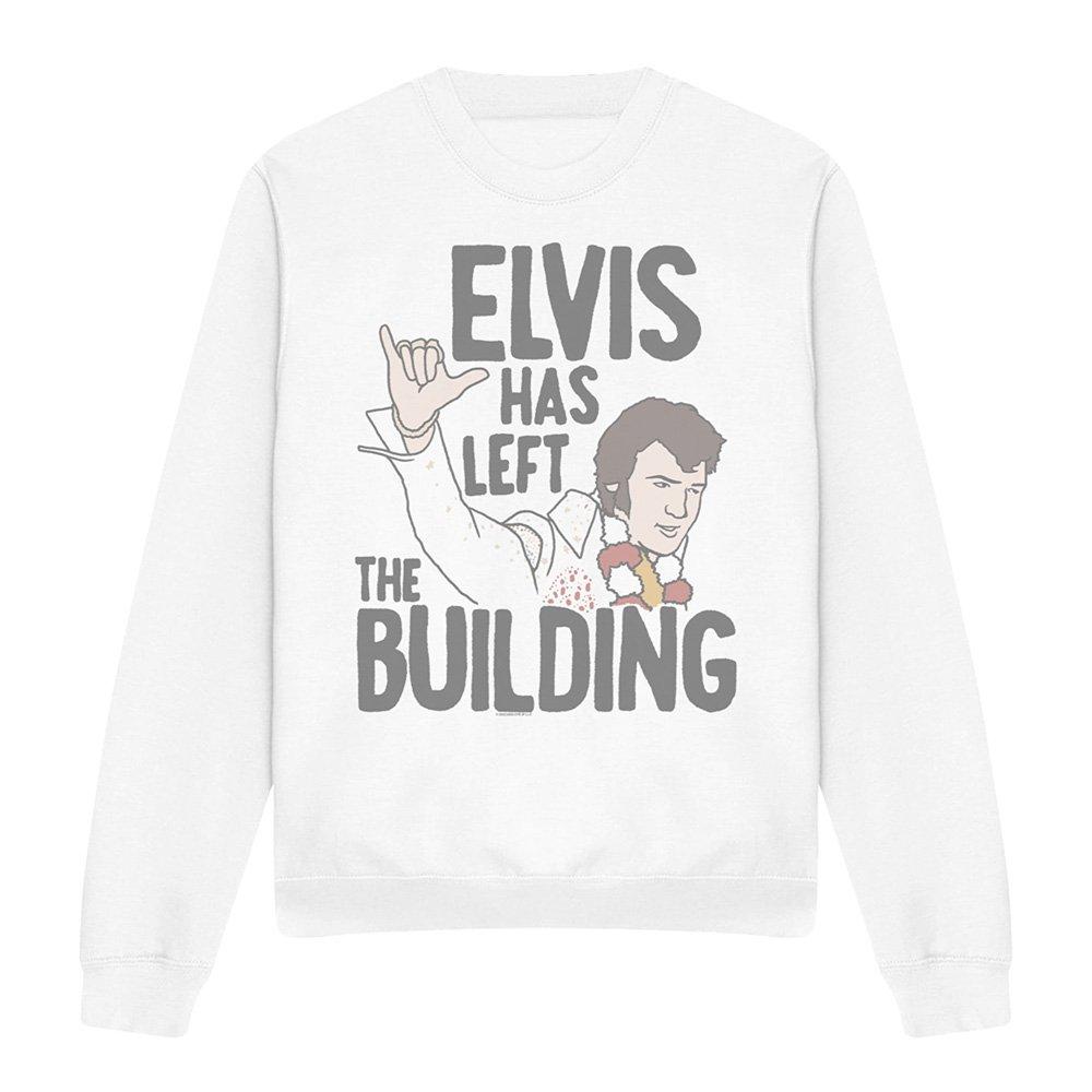 White - Elvis Presley - Elvis Has Left The Building Sweatshirt White - 4
