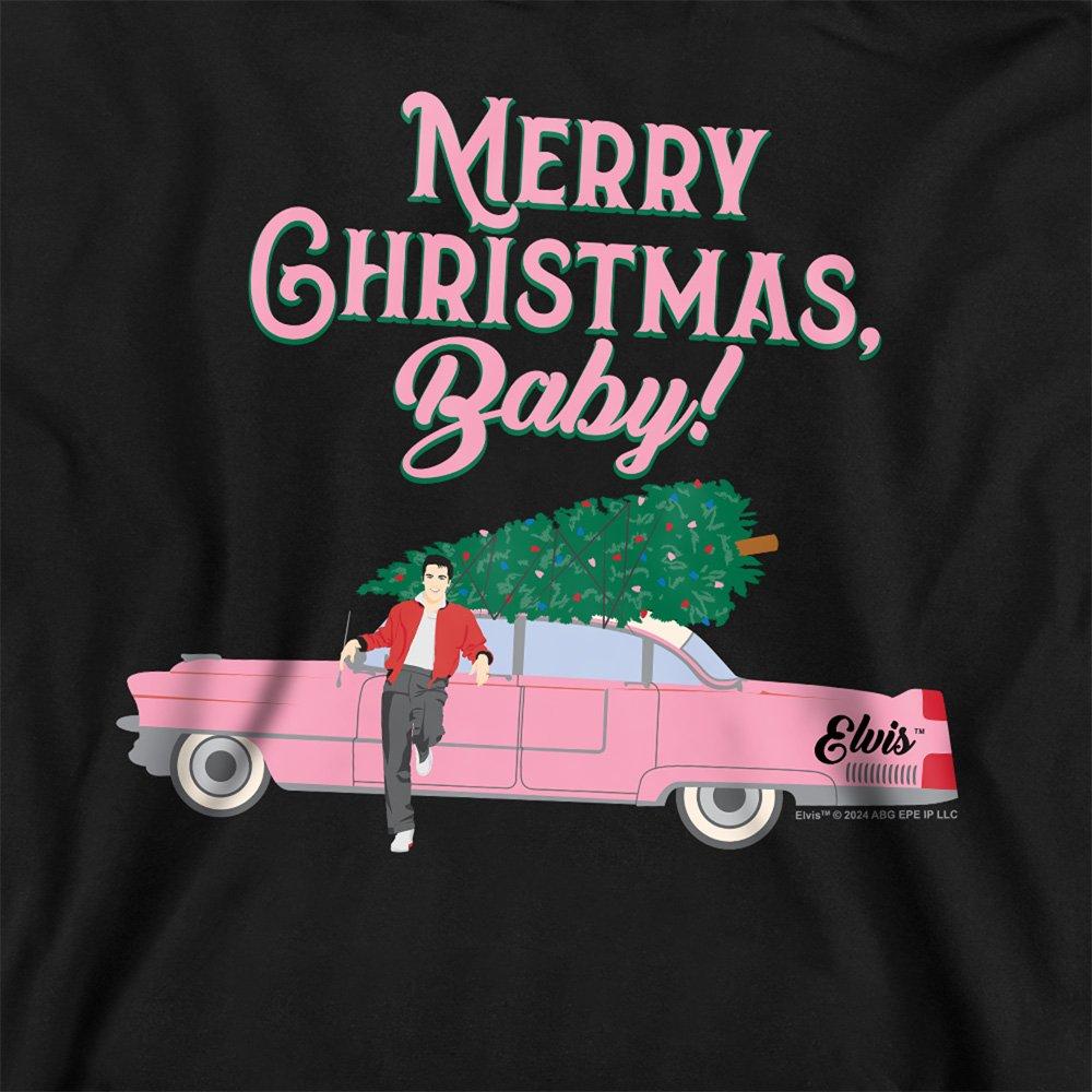 Black - Elvis Presley - Elvis Merry Christmas Baby Sweatshirt Black - 2