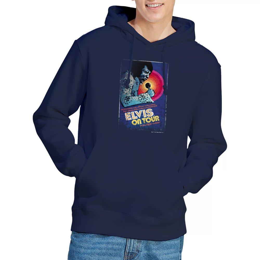 Navy - Elvis Presley - Elvis Presley On Tour Poster Hoodie Navy - 1