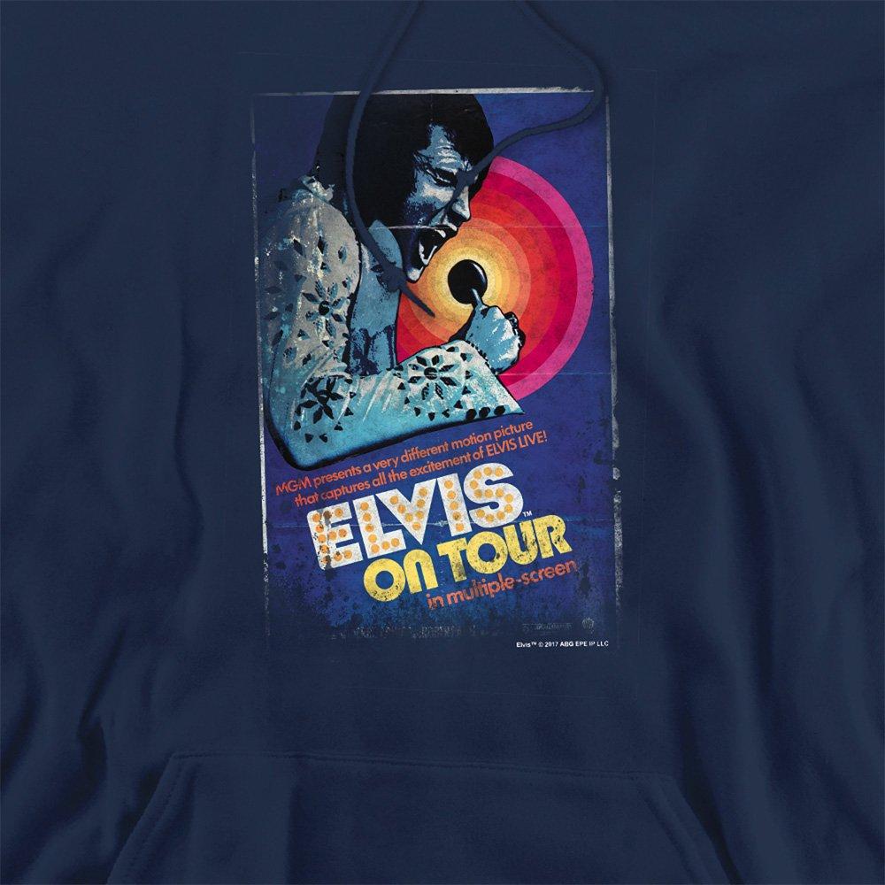Navy - Elvis Presley - Elvis Presley On Tour Poster Hoodie Navy - 2