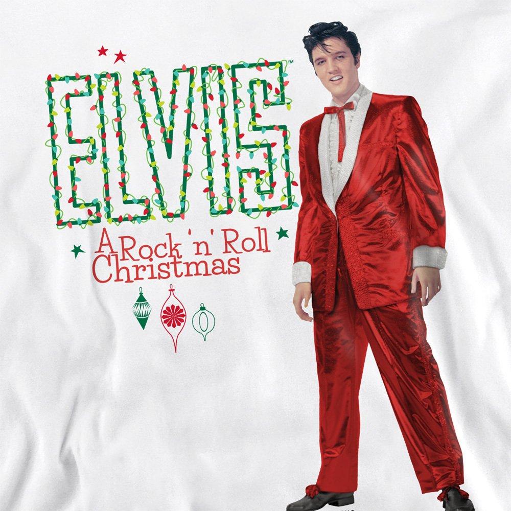 White - Elvis Presley - Elvis Holiday Lights Sweatshirt White - 2