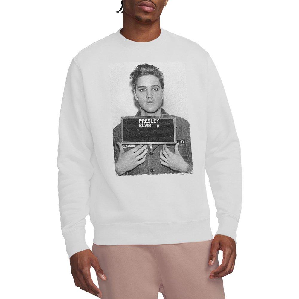 Elvis Presley Elvis Presleyarmy Mug Shot Sweatshirt White