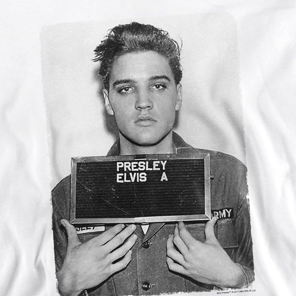 White - Elvis Presley - Elvis Presleyarmy Mug Shot Sweatshirt White - 2