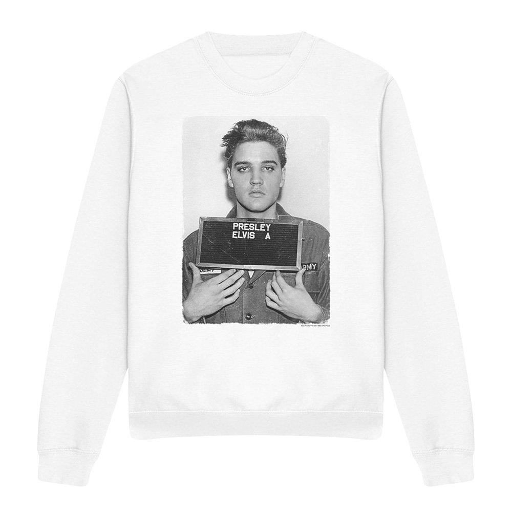 White - Elvis Presley - Elvis Presleyarmy Mug Shot Sweatshirt White - 4