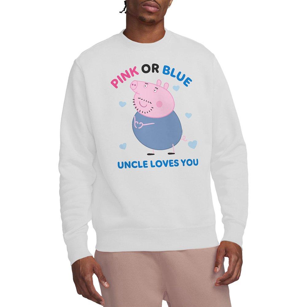 White - Hasbro - Peppa Pig Pink Or Blue Uncle Pig Loves You Sweatsh - 1