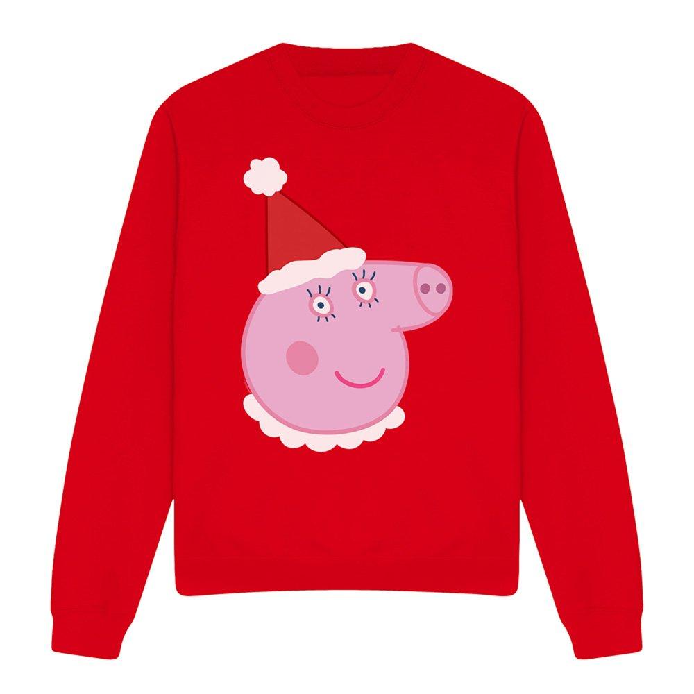 Red - Hasbro - Peppa Pig Mummy Pig Santa Hat Sweatshirt Red - 4