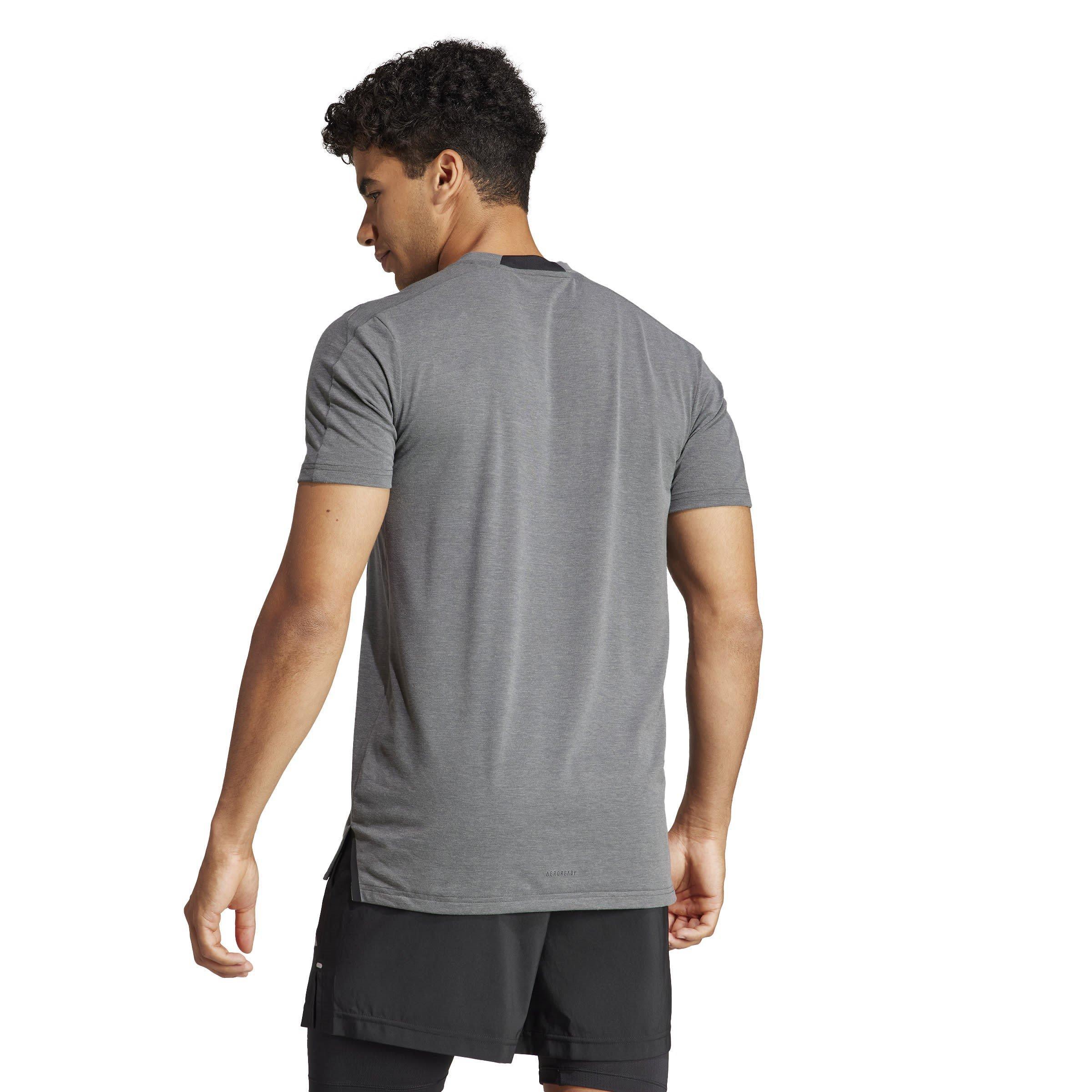 Dgn Solid Grey - adidas - Designed For Training Mens Performance T Shirt - 3