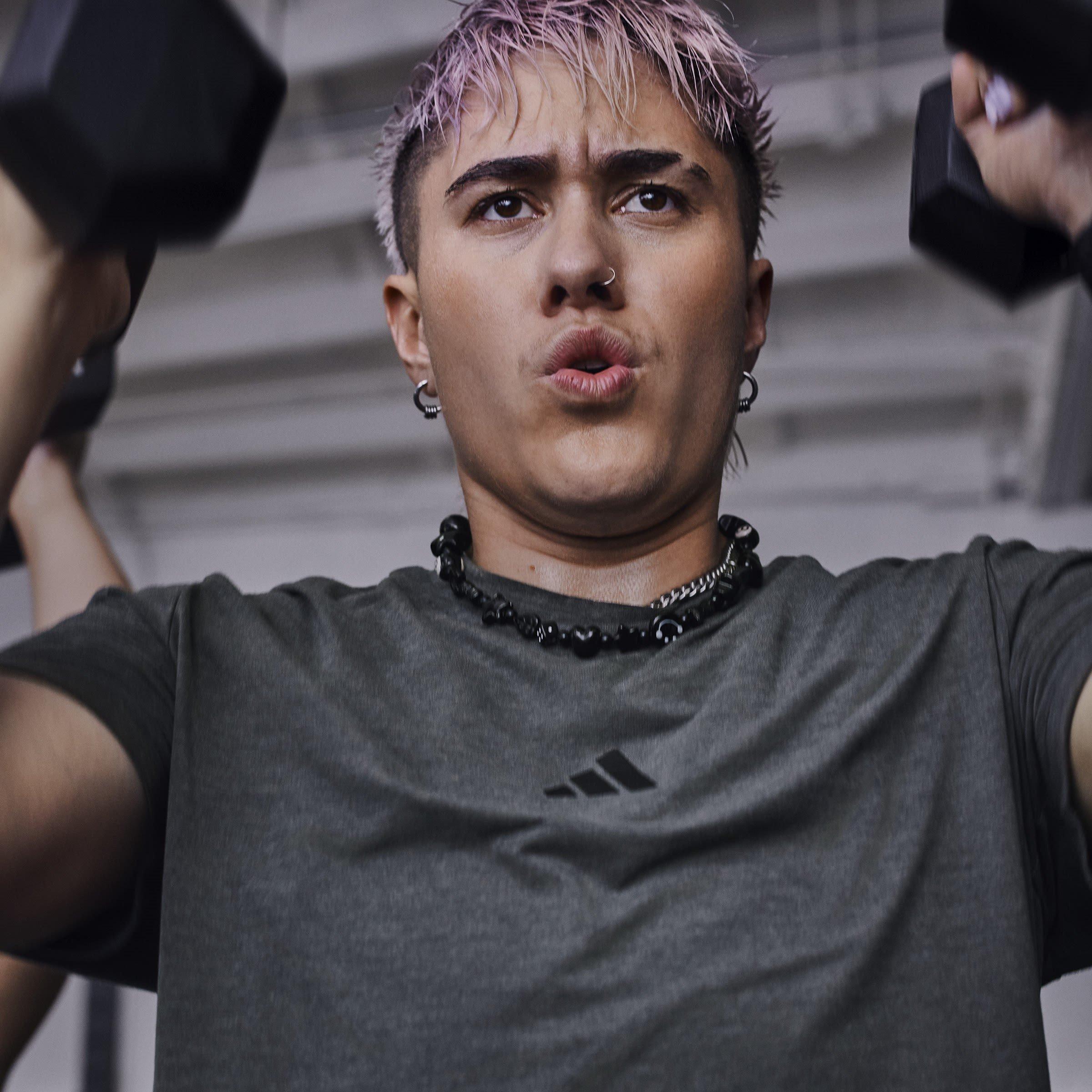 Dgn Solid Grey - adidas - Designed For Training Mens Performance T Shirt - 9