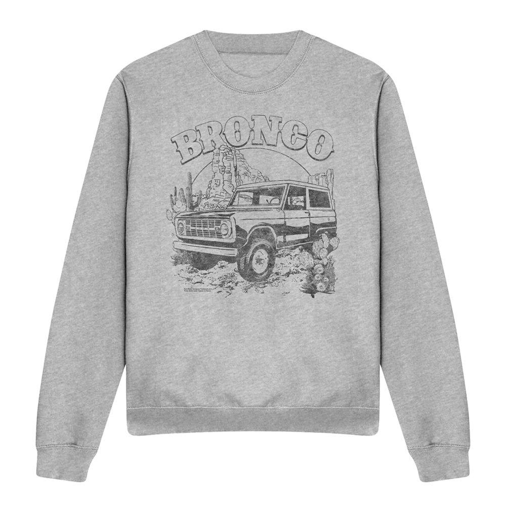 Light Grey - Ford - Ford Bronco Desert Black Mono Sweatshirt Athletic - 4