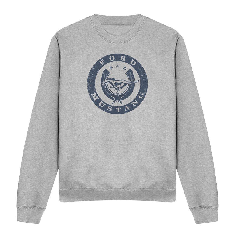 Light Grey - Ford - Lucky Ford Mustang Sweatshirt Athletic Heather - 4