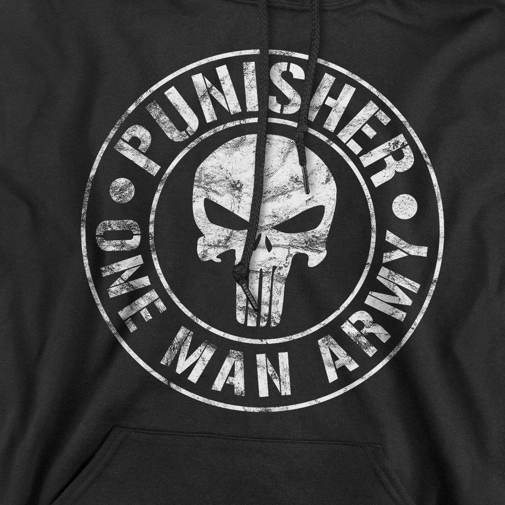 Black - Punisher - The Punisher One Man Army Pullover Hoodie Black - 2