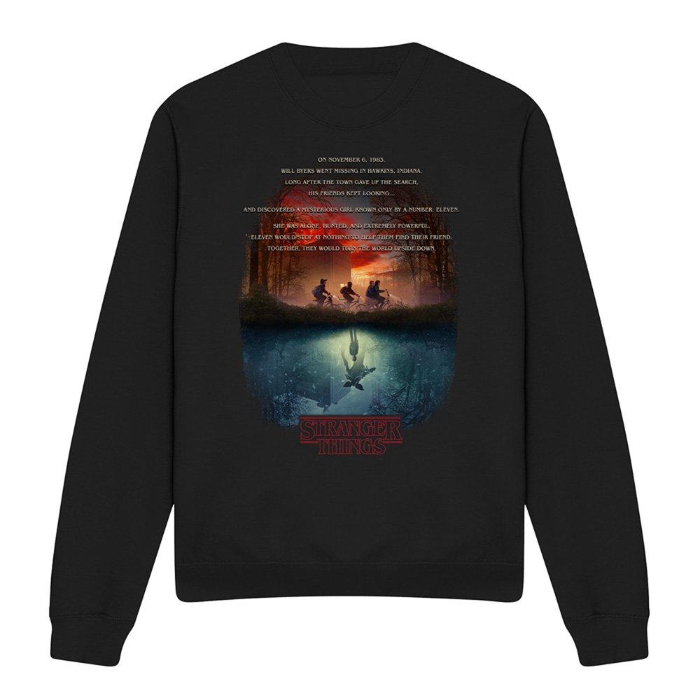 Black - Stranger Things - Stranger Things Upside Down Poster Sweatshirt Bla - 4