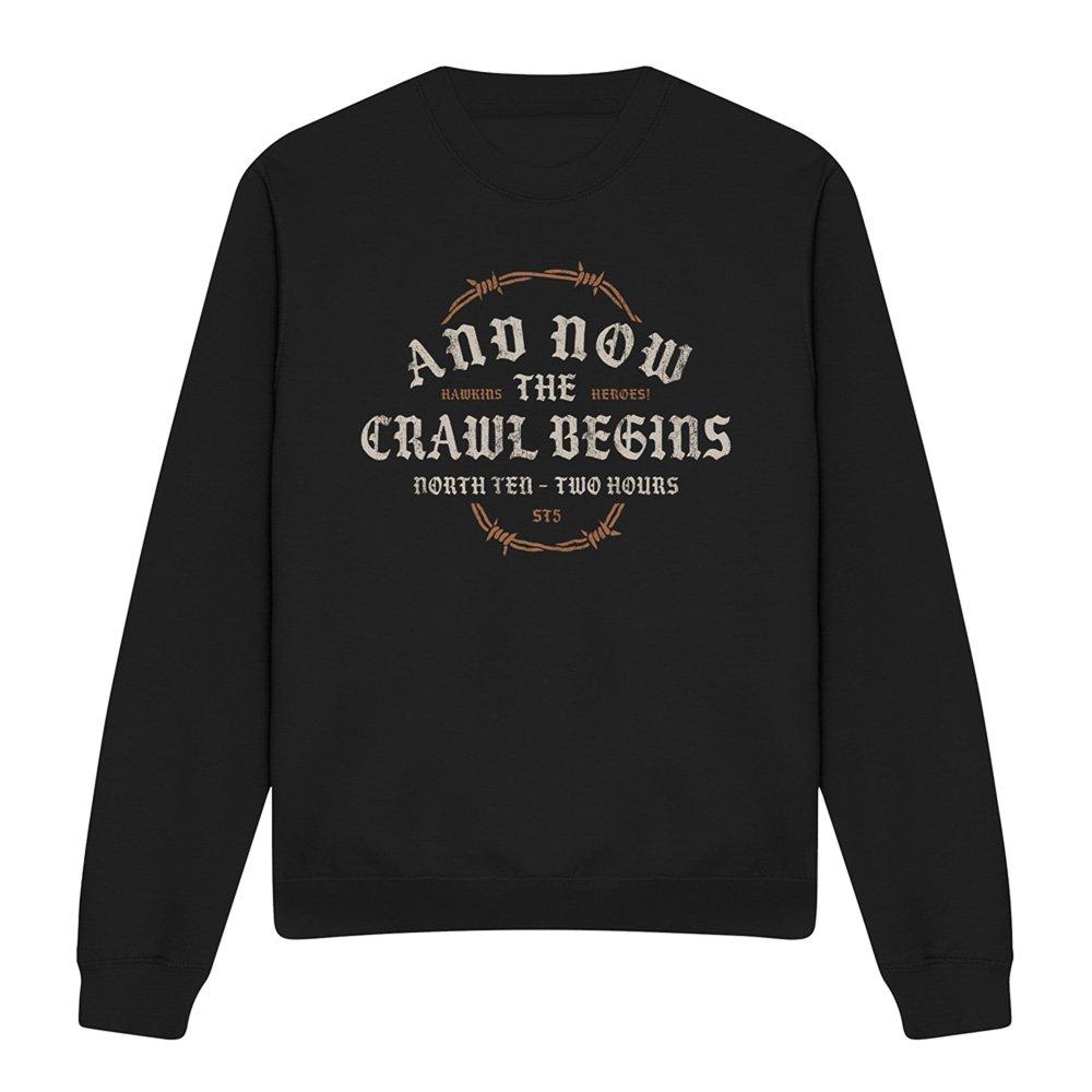Black - Stranger Things - Stranger Things The Crawl Begins Sweatshirt Black - 4