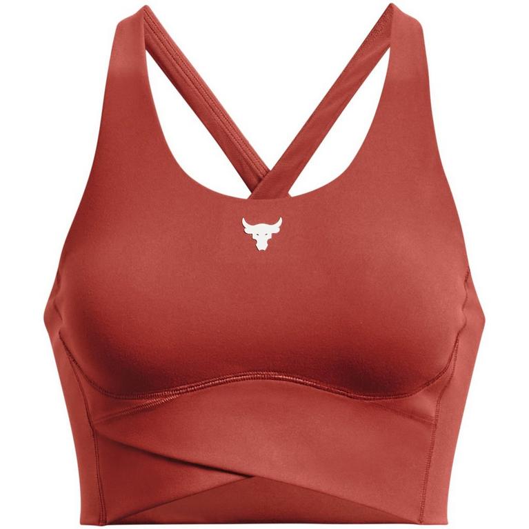 Heritage Red - Under armour Gear - Under armour Gear Pjt Rck Letsgo Crssover Top Medium Impact Sports Bra Womens - 1