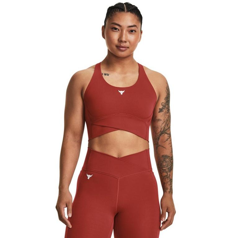 Heritage Red - Under armour Gear - Under armour Gear Pjt Rck Letsgo Crssover Top Medium Impact Sports Bra Womens - 2