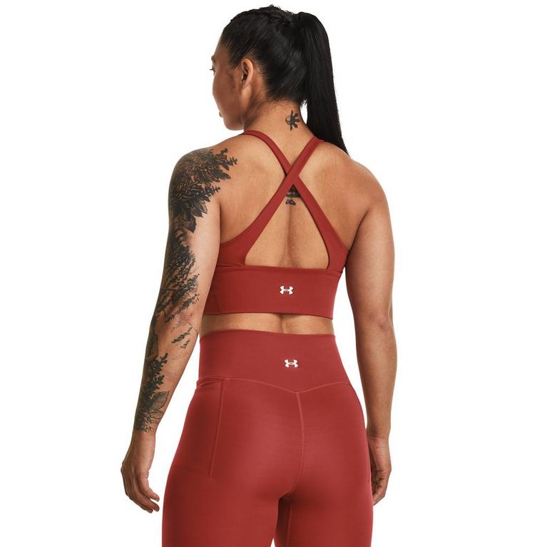 Heritage Red - Under armour Gear - Under armour Gear Pjt Rck Letsgo Crssover Top Medium Impact Sports Bra Womens - 3