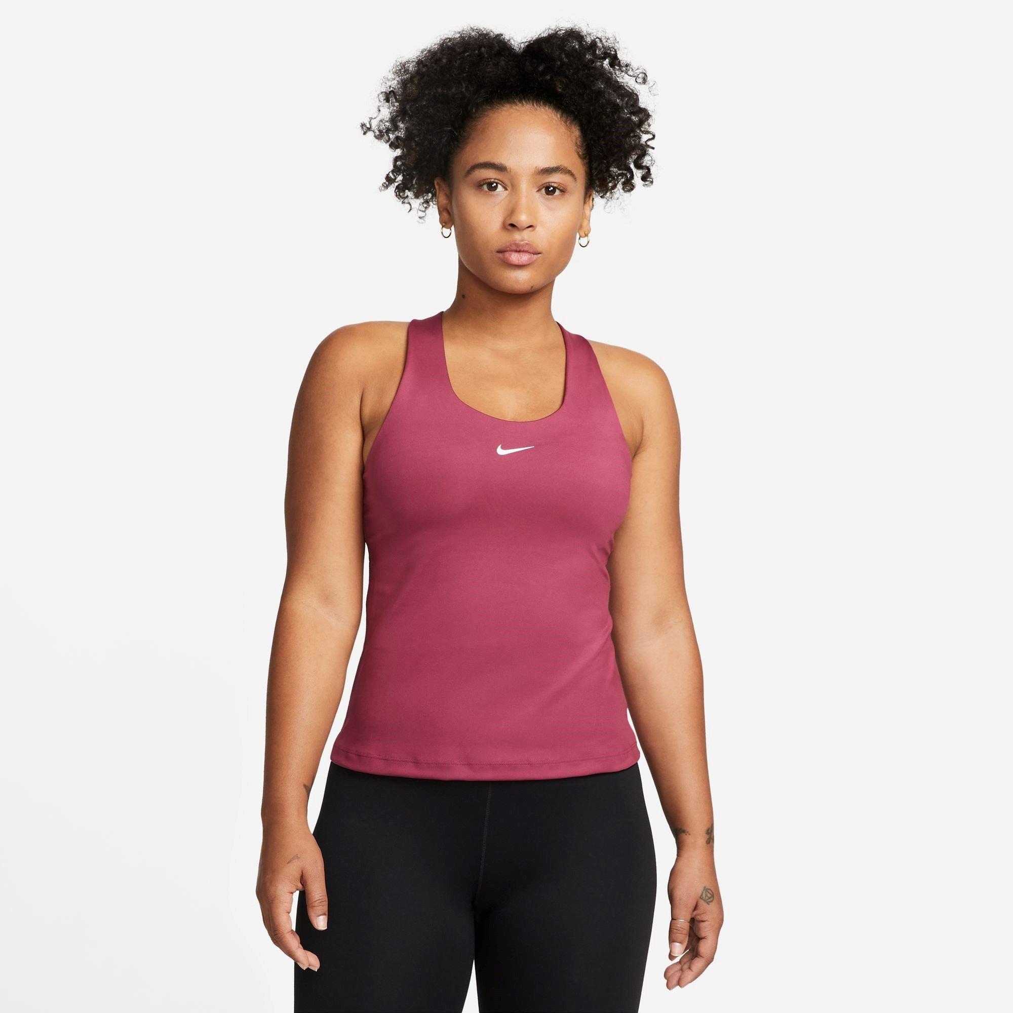 ROSEWOOD/ROSEWO - Nike - Swoosh Women's Medium-Support Padded Sports Bra Tank - 1