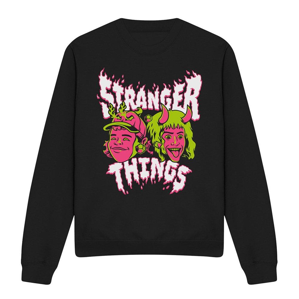 Black - Stranger Things - Stranger Things Eddie And Dustin Sweatshirt Black - 4