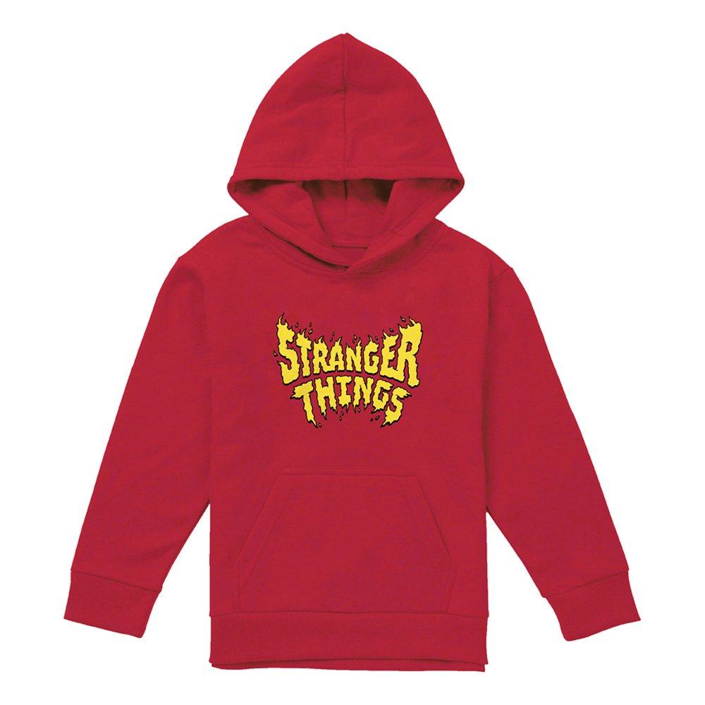 Red - Stranger Things - Stranger Things Flame Logo Youth Kids Boy Girls Pu - 1