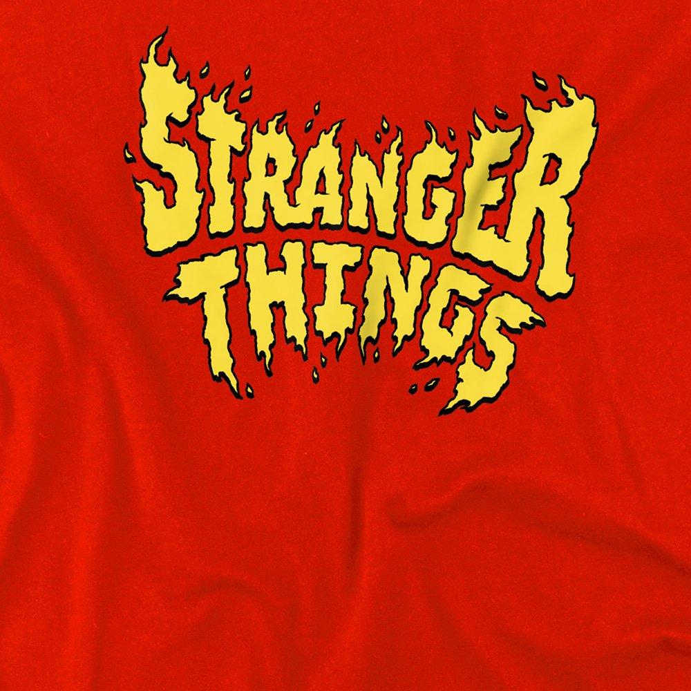 Red - Stranger Things - Stranger Things Flame Logo Youth Kids Boy Girls Pu - 2