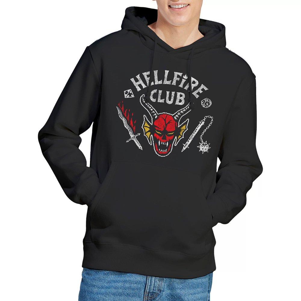 Black - Stranger Things - Stranger Things Hellfire Club Invert Hoodie Black - 1
