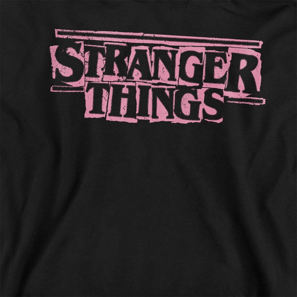Black - Stranger Things - Stranger Things Punk Logo Pink Youth Kids Boy Girl - 2