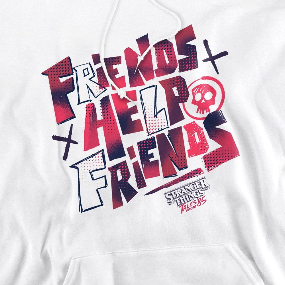 White - Stranger Things - Stranger Things Tales From 85 Friends Help Hoodie - 2