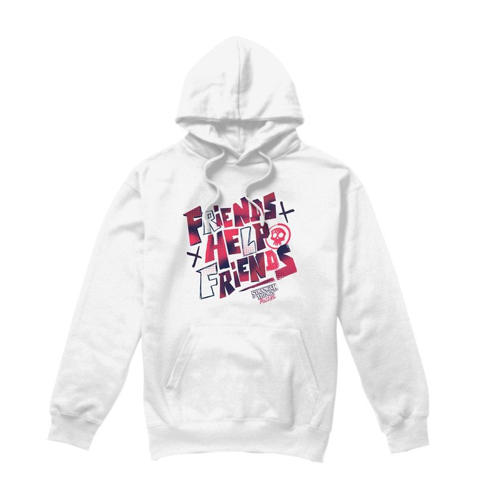 White - Stranger Things - Stranger Things Tales From 85 Friends Help Hoodie - 4