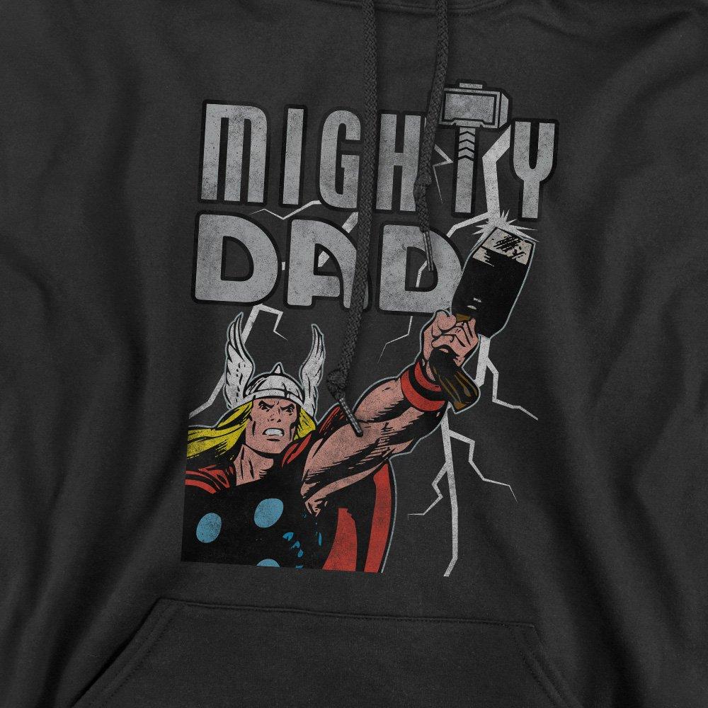 Black - Thor - Thor Fathers Day Mighty Dad Lightning Hoodie - 2