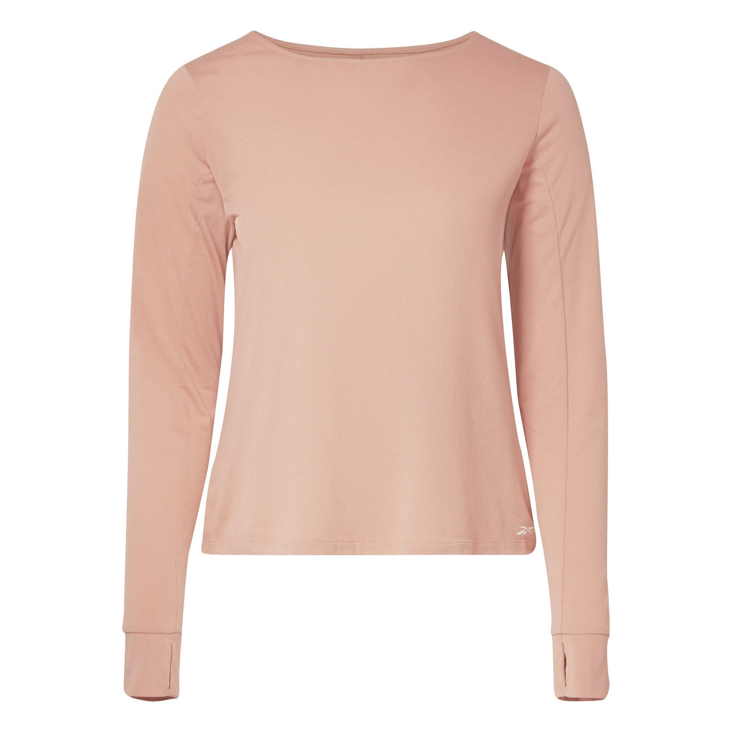 Reebok Women's Workout Ready Supremium Long Sleeve Performance Gym Top - Canyon Coral - 3x(26-28W)