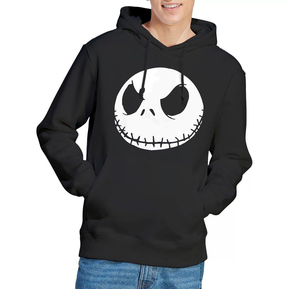 Black - The Nightmare before Christmas - The Nightmare Before Christmas Jack Face Black Hoo - 1