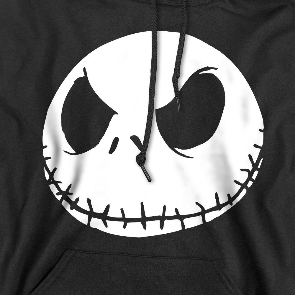 Black - The Nightmare before Christmas - The Nightmare Before Christmas Jack Face Black Hoo - 2